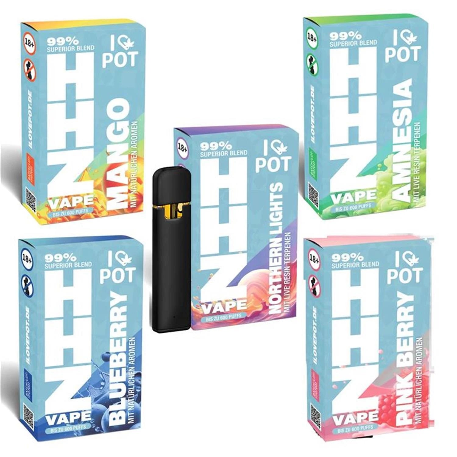 I LOVE POT 99% HHZ Superior Blend Einweg Vape I LOVE POT